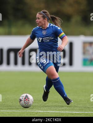 Sarah WILSON von Durham Women in Aktion während des FA Women's Championship Matches zwischen dem Durham Women FC und Crystal Palace im Maiden Castle, Durham City, am Sonntag, 11.. Oktober 2020. (Foto von Mark Fletcher/MI News/NurPhoto) Stockfoto