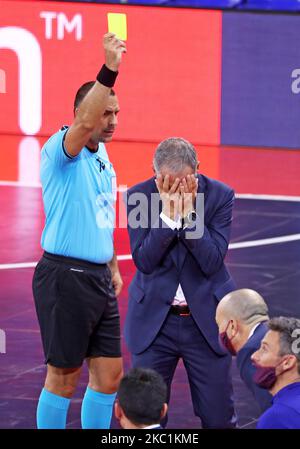 Andreu Plaza während des Spiels zwischen dem FC Barcelona und Murcia FS, das dem Finale der UEFA Futsal Champions League entspricht, das am 11.. Oktober 2020 im Palau Blaugrana in Barcelona, Spanien, gespielt wurde. -- (Foto von Urbanandsport/NurPhoto) Stockfoto