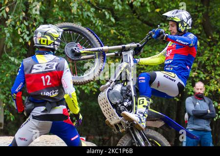 FIM TrialGP World Championships; Jeroni Fajardo Vila, Sherco Team, im Einsatz während der FIM TrialGp World Championships in Lazzate, Italien, am 10. Oktober 2020. (Foto von Massimo Bertolini/NurPhoto) Stockfoto