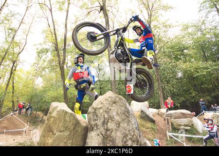 FIM TrialGP World Championships; Jeroni Fajardo Vila, Sherco Team, im Einsatz während der FIM TrialGp World Championships in Lazzate, Italien, am 11. Oktober 2020. (Foto von Massimo Bertolini/NurPhoto) Stockfoto