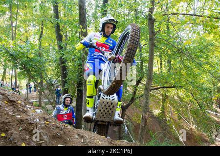 FIM TrialGP World Championships; Jeroni Fajardo Vila, Sherco Team, im Einsatz während der FIM TrialGp World Championships in Lazzate, Italien, am 11. Oktober 2020. (Foto von Massimo Bertolini/NurPhoto) Stockfoto