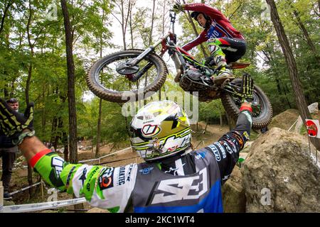 LAZZATE, ITALIEN - 10. OKTOBER 2020: Lorenzo Gandola, Vertigo Team, im Einsatz während der FIM Trial2 Weltmeisterschaft 2020 in Lazzate, Italien, am 11. Oktober 2020. (Foto von Massimo Bertolini/NurPhoto) Stockfoto