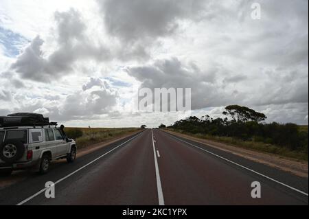 Wir reisten durch das australische Outback Stockfoto