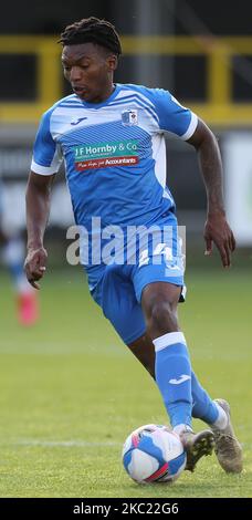 Kgosi Ntlhe von Barrow während des Sky Bet League 2-Spiels zwischen Harrogate Town und Barrow in Wetherby Road, Harrogate, England am 17.. Oktober 2020. (Foto von Mark Fletcher/MI News/NurPhoto) Stockfoto