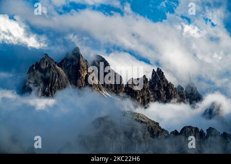 Ein Blick auf die Cadini-Berggruppe Stockfoto