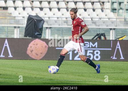 Während des Fußballspiels der Serie A zwischen dem FC Turin und Cagliari Calcio im Olympiastadion Grande Torino am 18. Oktober 2020 in Turin, Italien. (Foto von Alberto Gandolfo/NurPhoto) Stockfoto
