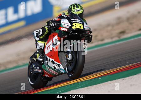 CAL Crutchlow (35) aus England und LCR Honda Castrol während der MotoGP von Aragon auf dem Motorland Aragon Circuit am 18. Oktober 2020 in Alcaniz, Spanien. (Foto von Jose Breton/Pics Action/NurPhoto) Stockfoto