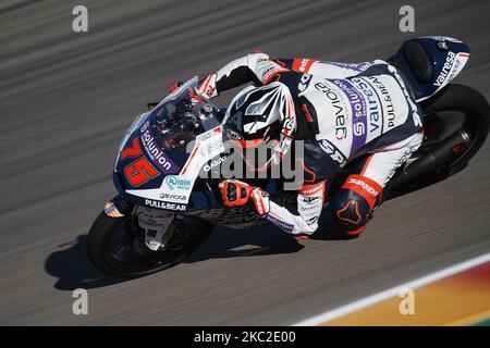 Albert Arenas (75) aus Spanien und das Solunion Aspar Team Moto3 während des freien Trainings für die MotoGP von Teruel auf dem Motorland Aragon Circuit am 23. Oktober 2020 in Alcaniz, Spanien. (Foto von Jose Breton/Pics Action/NurPhoto) Stockfoto