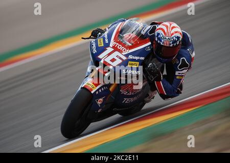 Joe Roberts (16) von USA und Tennor American Racing während des freien Trainings für die MotoGP von Teruel auf dem Motorland Aragon Circuit am 23. Oktober 2020 in Alcaniz, Spanien. (Foto von Jose Breton/Pics Action/NurPhoto) Stockfoto