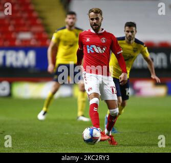 Andrew Shinnie von Charlton Athletic während der Sky Bet League One zwischen Charlton Athletic und Oxford United am 27.. Oktober 2020 im Valley, Woolwich, England. (Foto von Action Foto Sport/NurPhoto) Stockfoto