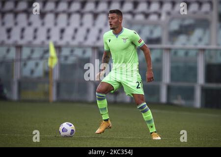 Lazio Mittelfeldspieler Sergej Milinkovic-Savic (21) in Aktion während des Serie A Fußballspiels n.6 TURIN - LAZIO am 01. November 2020 im Stadio Olimpico Grande Torino in Turin, Piemont, Italien. (Foto von Matteo Bottanelli/NurPhoto) Stockfoto