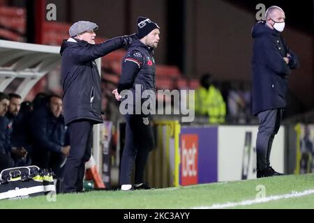 Grimbsy Town Manager Ian Holloway während des Sky Bet League 2-Spiels zwischen Grimsby Town und Barrow am Dienstag, den 3.. November 2020 im Blundell Park, Cleethorpes. (Foto von Mark Fletcher/MI News/NurPhoto) Stockfoto