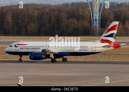 Ein Airbus A320 von British Airways am Flughafen Luxembourg Findel am 2.. März 2017 (Foto von Robert Smith/MI News/NurPhoto) Stockfoto