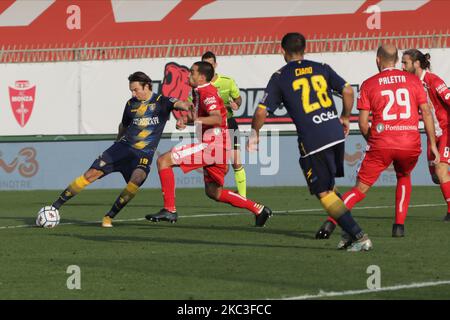 Andrija Novakowitsch von Frosinone Calcio in Aktion während des Spiels der Serie B zwischen Monza und Frosinone im Stadio Brianteo, Monza, Italien am 07. November 2020. (Foto von Mairo Cinquetti/NurPhoto) Stockfoto