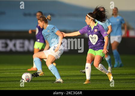 Manchester hat Ellen White während des Barclays FA Women's Super League-Spiels zwischen Manchester City und Bristol City am Samstag, den 7.. November 2020, im Academy Stadium in Manchester. (Foto von Chris Donnelly/MI News/NurPhoto) Stockfoto