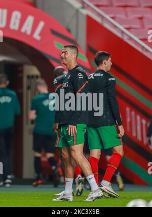 Cristiano Ronaldo von Portugal und Juventus im Warm-up während des Internationalen Freundschaftsspiel zwischen Portugal und Andorra im Luz-Stadion am 11. November 2020 in Lissabon Portugal (Foto von Paulo Nascimento/NurPhoto) Stockfoto