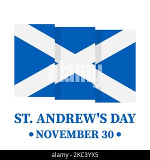 St. Andrews Day Typografie-Poster. Schottischer Feiertag am 30. November. Vektor-Vorlage für Banner, Flyer, Postkarte, etc. Stock Vektor