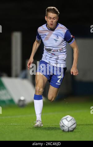 Lewis Cass von Hartlepool United während des Vanarama National League-Spiels zwischen Hartlepool United und Wrexham im Victoria Park, Hartlepool, am Dienstag, den 17.. November 2020. (Foto von Mark Fletcher/MI News/NurPhoto) Stockfoto