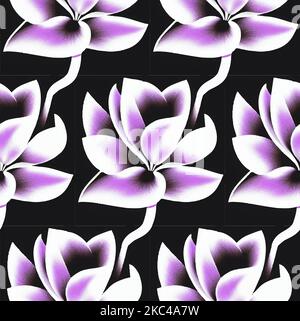 Nahtloses Vektor-Muster aus schönen Blumen Stock Vektor