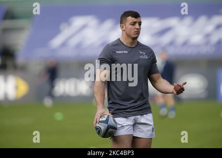 Adam Radwan von Newcastle Falcons vor dem Spiel der Gallagher Premiership zwischen Bath Rugby und Newcastle Falcons am Recreation Ground, Bath, am Sonntag, den 22.. November 2020. (Foto von Chris Lishman/MI News/NurPhoto) Stockfoto