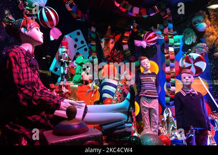 Ein Blick auf das neue Kaufhaus Arnotts zur Weihnachtszeit. Am Samstag, den 21. November 2020, in Dublin, Irland. (Foto von Artur Widak/NurPhoto) Stockfoto