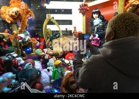 Ein Blick auf das neue Kaufhaus Arnotts zur Weihnachtszeit. Am Samstag, den 21. November 2020, in Dublin, Irland. (Foto von Artur Widak/NurPhoto) Stockfoto