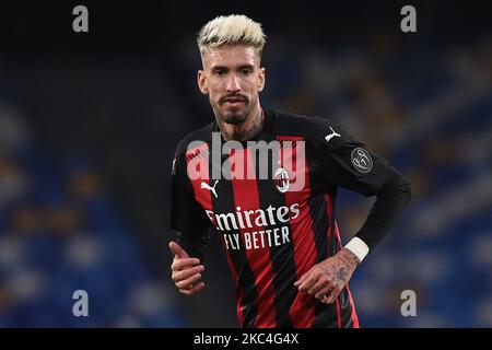 Samu Castillejo von AC Mailand während der Serie Ein Spiel zwischen SSC Napoli und AC Mailand im Stadio San Paolo Neapel Italien am 22. November 2020 . (Foto von Franco Romano/NurPhoto) Stockfoto