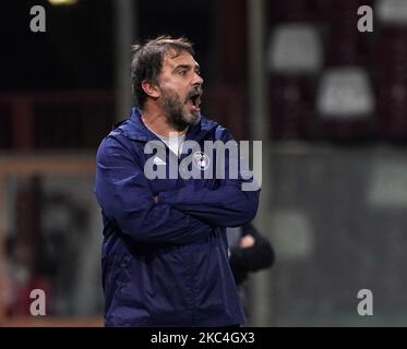 Luca D'Angelo Cheftrainer des AC Pisa während des Spiels der Serie B zwischen Reggina 1914 und AC Pisa am 22. November 2020 Stadion 'Oreste Granillo' in Reggio Calabria, Italien (Foto von Gabriele Maricchiolo/NurPhoto) Stockfoto