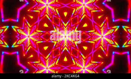 Kaleida Neon. Computer erzeugt 3D Rendering Stockfoto