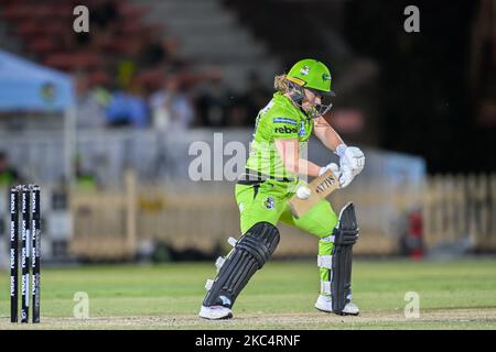 Tammy Beaumont of the Thunder Fledermäuse während des Women's Big Bash League Finales zwischen den Melbourne Stars und dem Sydney Thunder im North Sydney Oval am 28. November 2020 in Sydney, Australien. (Nur für redaktionelle Zwecke) (Foto von Izhar Khan/NurPhoto) Stockfoto