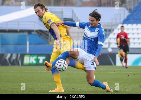 Ales Mateju Andrija Novakovich in Aktion während des Serie B-Spiels zwischen Brescia und Frosinone, in Brescia, Italien, am 28. November 2020. (Foto von Stefano Nicoli/NurPhoto) Stockfoto