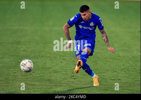 Mathias Olivera beim Spiel der La Liga SmartBank zwischen Getafe CF und Athletic Club im Coliseum Alfonso Perez am 29. November 2020 in Getafe, Spanien. (Foto von Rubén de la Fuente Pérez/NurPhoto) Stockfoto