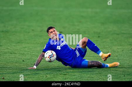 Mathias Olivera beim Spiel der La Liga SmartBank zwischen Getafe CF und Athletic Club im Coliseum Alfonso Perez am 29. November 2020 in Getafe, Spanien. (Foto von Rubén de la Fuente Pérez/NurPhoto) Stockfoto