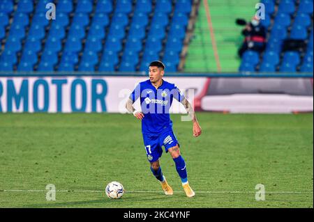 Mathias Olivera beim Spiel der La Liga SmartBank zwischen Getafe CF und Athletic Club im Coliseum Alfonso Perez am 29. November 2020 in Getafe, Spanien. (Foto von Rubén de la Fuente Pérez/NurPhoto) Stockfoto