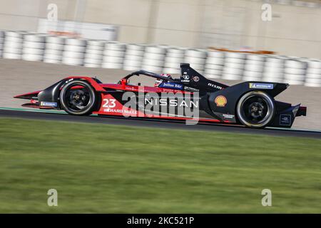 23 BUEMI Sebastien (SWI), Nissan e.Dams, Nissan IM02, Aktion während des offiziellen Vorsaison-Tests der ABB Formel-E-Meisterschaft auf dem Circuit Ricardo Tormo in Valencia am 28. November 29 und 1. Dezember in Spanien. (Foto von Xavier Bonilla/NurPhoto) Stockfoto