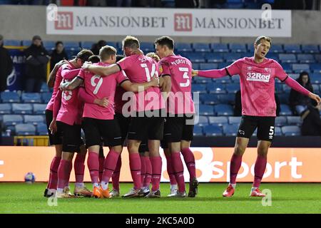 Während des Sky Bet Championship-Spiels zwischen Millwall und Derby County in Den am 05. Dezember 2020 in London, England. (Foto von MI News/NurPhoto) Stockfoto