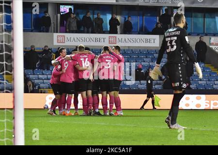 Während des Sky Bet Championship-Spiels zwischen Millwall und Derby County in Den am 05. Dezember 2020 in London, England. (Foto von MI News/NurPhoto) Stockfoto