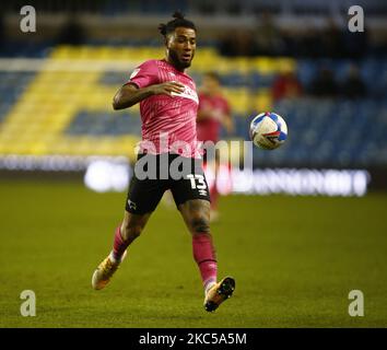 Colin Kazim-Richards von Derby County während der Sky Bet Championship zwischen Millwall und Derby County im Den Stadium, London, am 05.. Dezember 2020 (Foto by Action Foto Sport/NurPhoto) Stockfoto