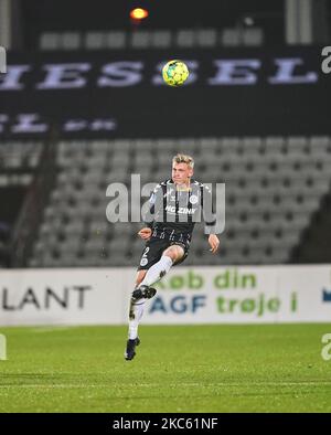 Thor lange von AC Horsens während des Dänischen Cup-Spiels zwischen Aarhus GF und AC Horsens am 16. Dezember 2020 im Aarhus Stadium, Aarhus, Dänemark. (Foto von Ulrik Pedersen/NurPhoto) Stockfoto