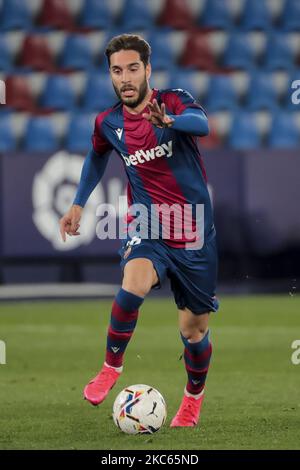 Ruben Rochina von Levante UD beim spanischen La Liga-Spiel zwischen Levante UD und Real Sociedad am 19. Dezember 2020 im Stadion Ciutat de Valencia. (Foto von Jose Miguel Fernandez/NurPhoto) Stockfoto