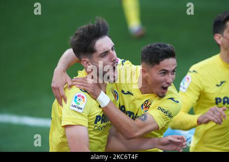 Fernando Fer Nino von Villarreal CF feiert ein Tor bei der La Liga Santander mach zwischen Villarreal und Levante am 2. Januar 2021 im Estadio de la Ceramica in Vila-real, Spanien (Foto: Maria Jose Segovia/NurPhoto) Stockfoto