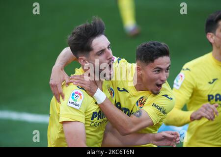 Fernando Fer Nino von Villarreal CF feiert ein Tor bei der La Liga Santander mach zwischen Villarreal und Levante am 2. Januar 2021 im Estadio de la Ceramica in Vila-real, Spanien (Foto: Maria Jose Segovia/NurPhoto) Stockfoto