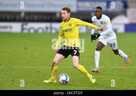 Stephen Quinn von Burton Albion in Aktion beim Sky Bet League 1-Spiel zwischen Burton Albion und Oxford United am Samstag, den 2.. Januar 2021, im Pirelli Stadium, Burton Upon Trent. (Foto von Jon Hobley/MI News/NurPhoto) Stockfoto