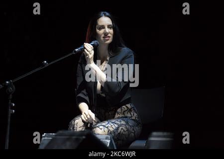 Die spanische Sängerin Mala Rodriguez spielt am 03. Januar 2020 auf der Bühne des Madrider Brillante Festivals im Teatro La Latina in Madrid, Spanien. (Foto von Oscar Gonzalez/NurPhoto) Stockfoto