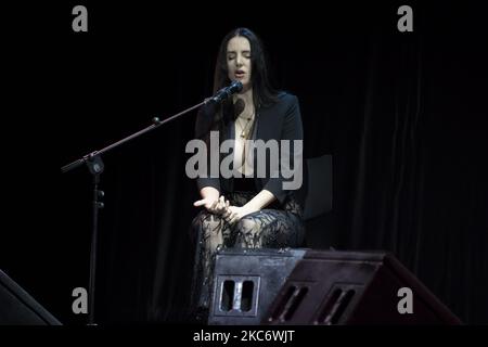 Die spanische Sängerin Mala Rodriguez spielt am 03. Januar 2020 auf der Bühne des Madrider Brillante Festivals im Teatro La Latina in Madrid, Spanien. (Foto von Oscar Gonzalez/NurPhoto) Stockfoto