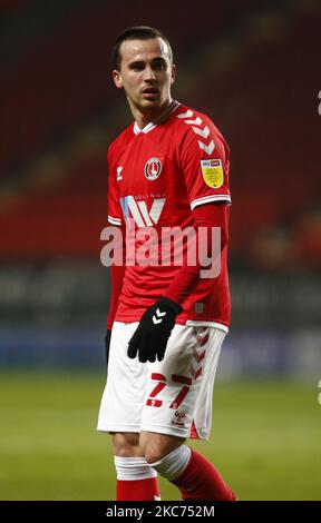 Charlton Athletic's Liam Miller (ausgeliehen aus Liverpool) während der Sky Bet League One zwischen Charlton Athletic und Accrington Stanley im Valley, Woolwich am 08.. Januar 2021 (Foto von Action Foto Sport/NurPhoto) Stockfoto