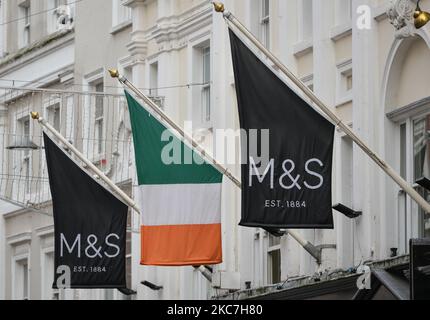 Marks and Spencer Store in der Grafton Street in Dublin, während der Covid-19-Sperre auf Level 5 gesehen. Am Freitag, den 15. Januar 2021, in Dublin, Irland. (Foto von Artur Widak/NurPhoto) Stockfoto