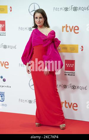 Andrea Levy nimmt am 16. Januar 2021 an den Jose Maria Forque Awards 2021 Red Carpet auf der IFEMA in Madrid, Spanien, Teil. (Foto von Oscar Gonzalez/NurPhoto) Stockfoto