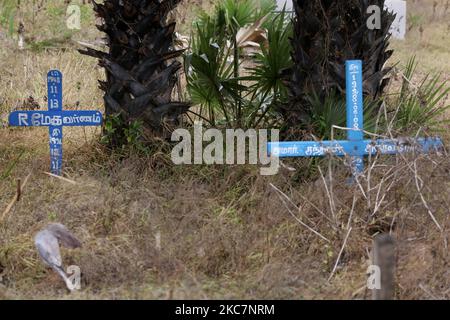 Katholischer Friedhof in Mannar, Sri Lanka. (Foto von Creative Touch Imaging Ltd./NurPhoto) Stockfoto