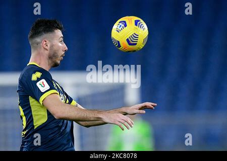 Mattia Sprocati von Parma Calcio 1913 während des Coppa Italia-Spiels zwischen SS Lazio und Parma Calcio 1913 im Stadio Olimpico, Rom, Italien, am 21. Januar 2021. (Foto von Giuseppe Maffia/NurPhoto) Stockfoto